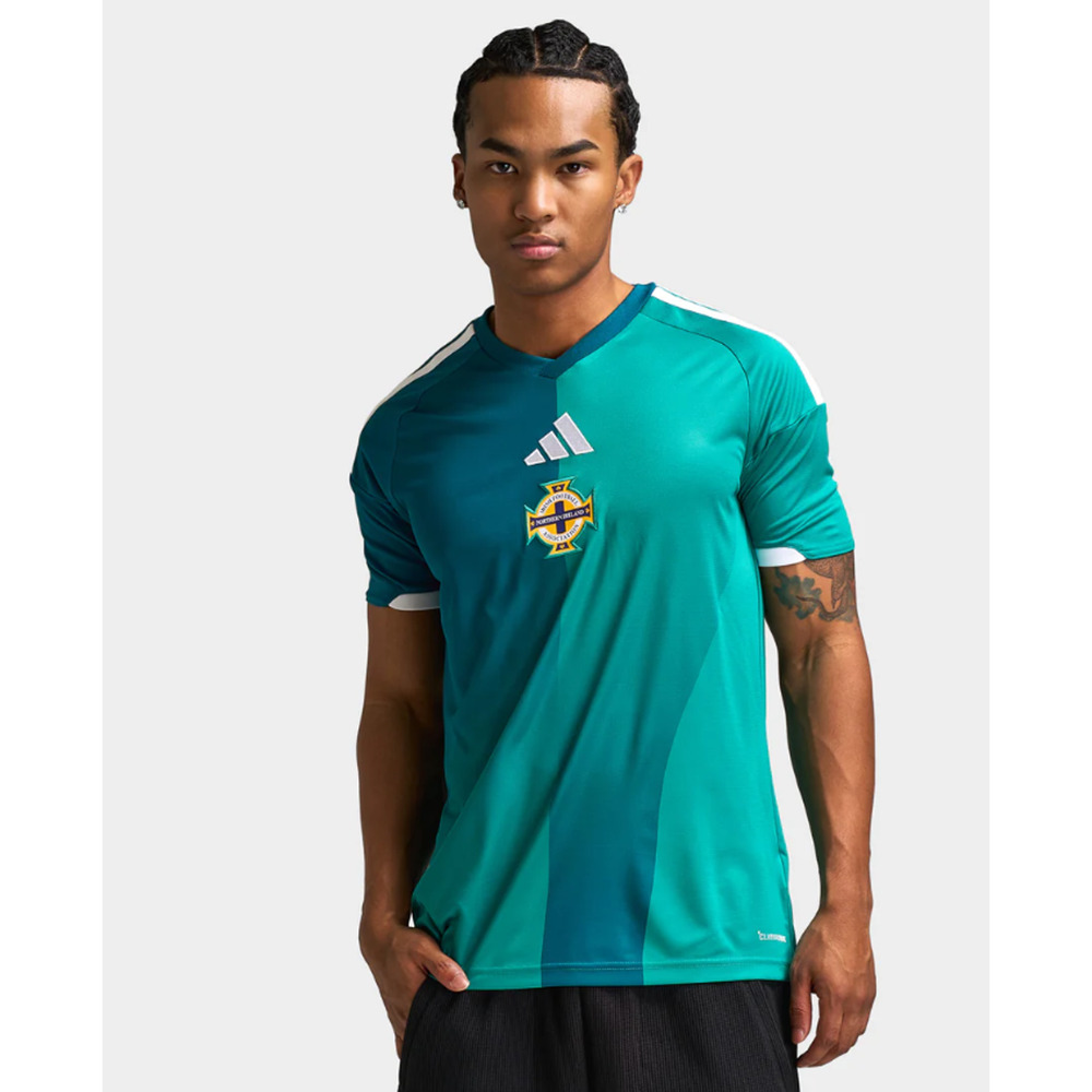 NWT adidas Northern Ireland 2026 Authentic Home Jersey Men L Green Soccer Slim - Picture 2 of 15
